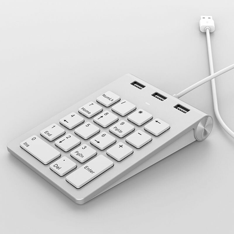 USB 2.0 Молчащая цифровая клавиатура с HUB: многофункциональное решение для финансового учета и кассовых операций