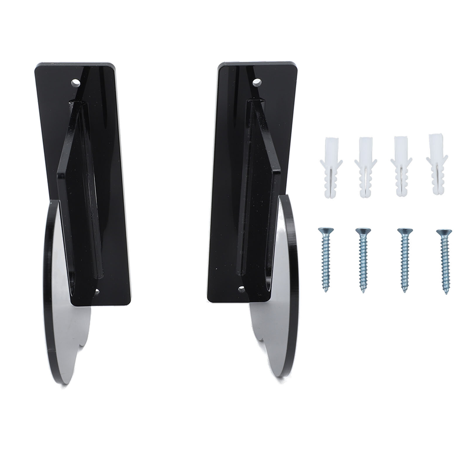 2PCS Skateboard Wall Mount Display Rack Acrylic Hanger Horizontal Stand for Longboarding Snowboarding Black
