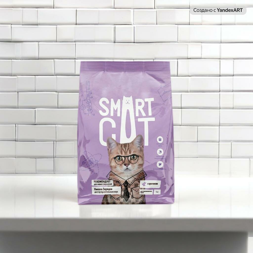Smart Cat - Сухой корм для стерилизованных кошек, с Кроликом (5 кг)