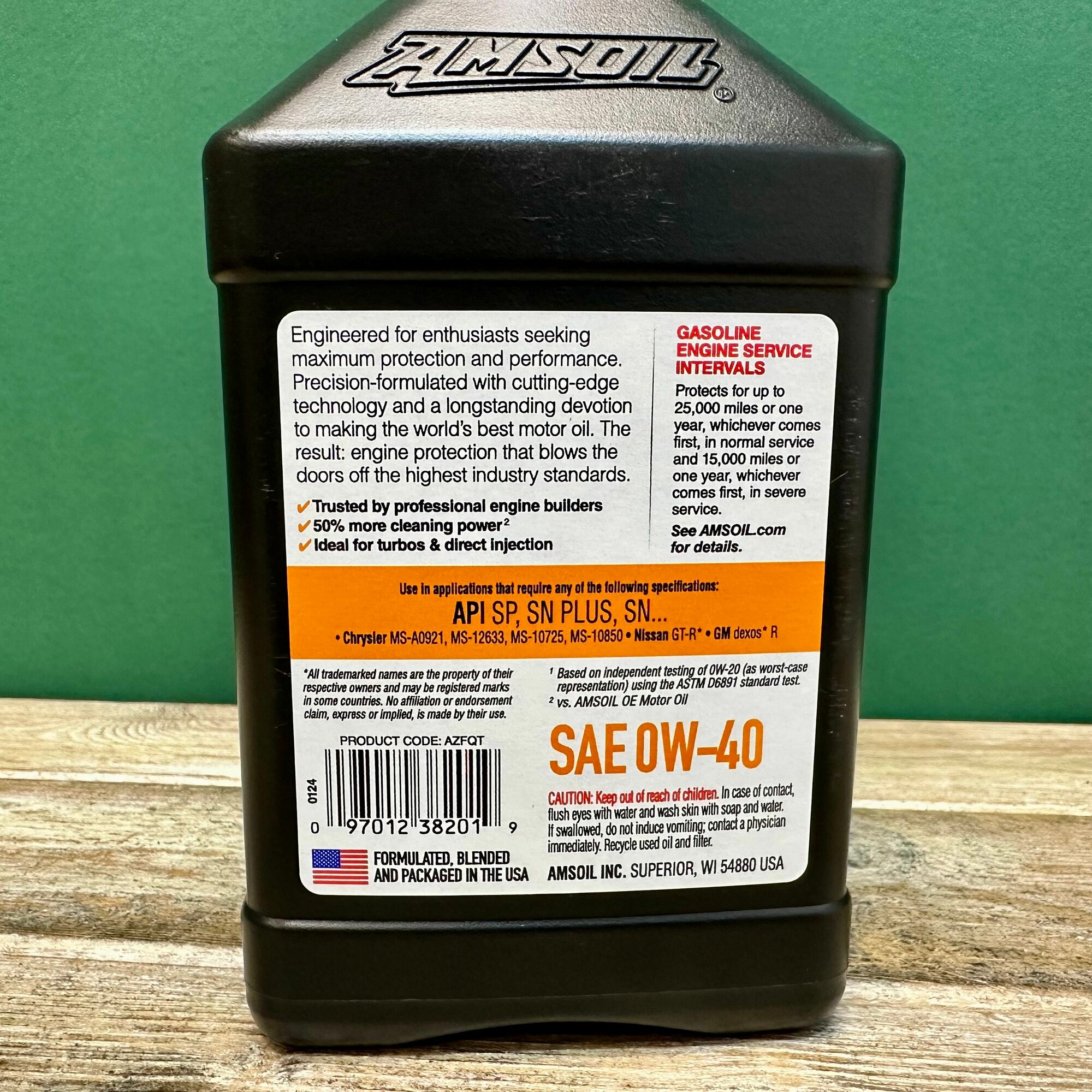 Обзор: Моторное масло AMSOIL Signature Series Synthetic Motor Oil SAE 0W-40 946 мл