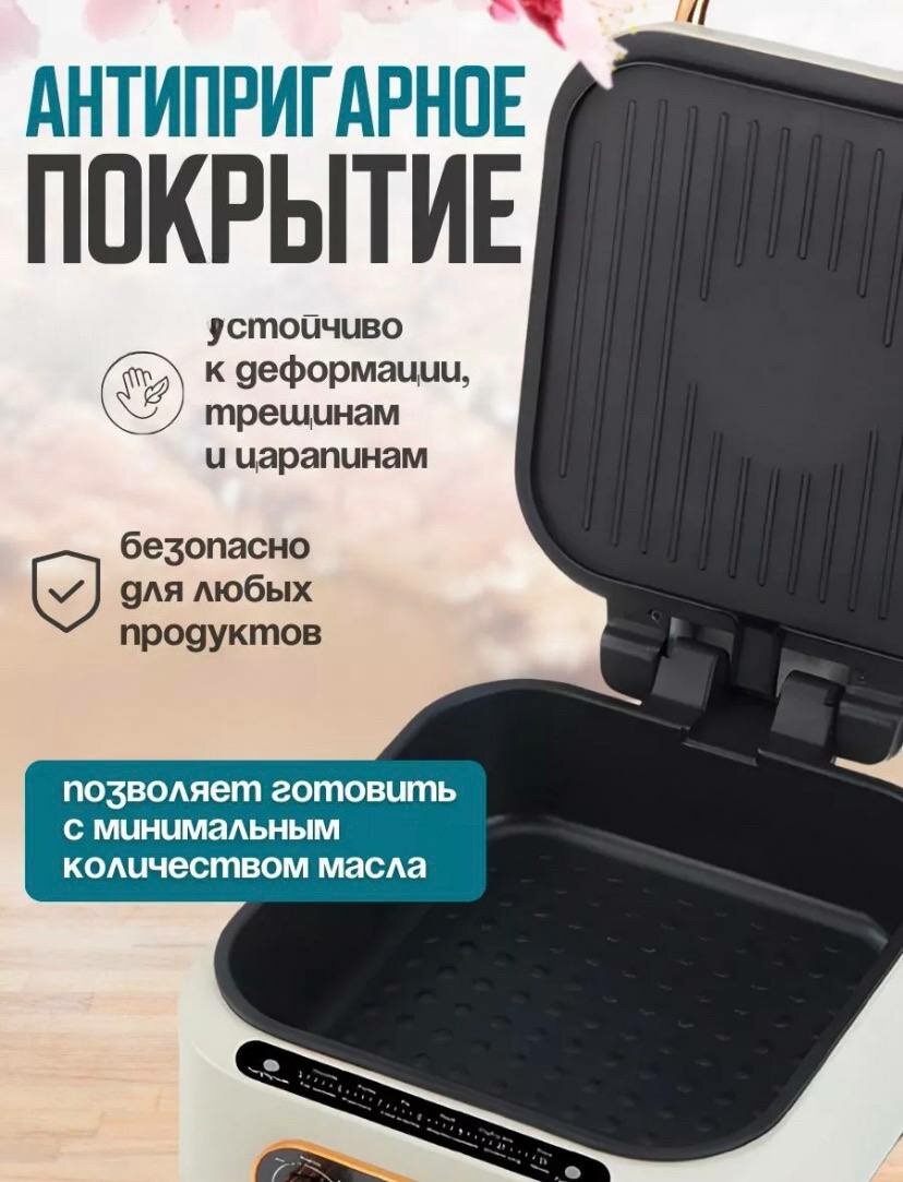 Картинки Электрическая сковорода 3в 1, электросковорода, с крышкой 1800 Вт