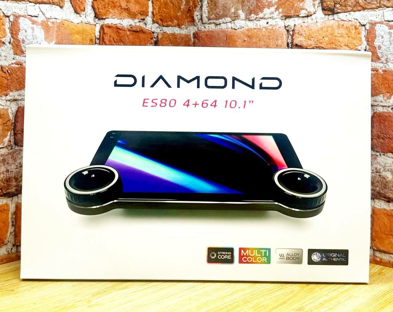 Магнитола Diamond ES80 с крутилками, 10,1", 4 GB+64GB, с GPS, Bluetooth и Wi-Fi, сенсорный экран, навигация, carplay