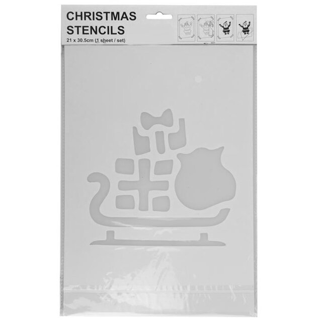 Трафарет на окна Рождественские Сани 35*22 см Koopman AAE215100-4