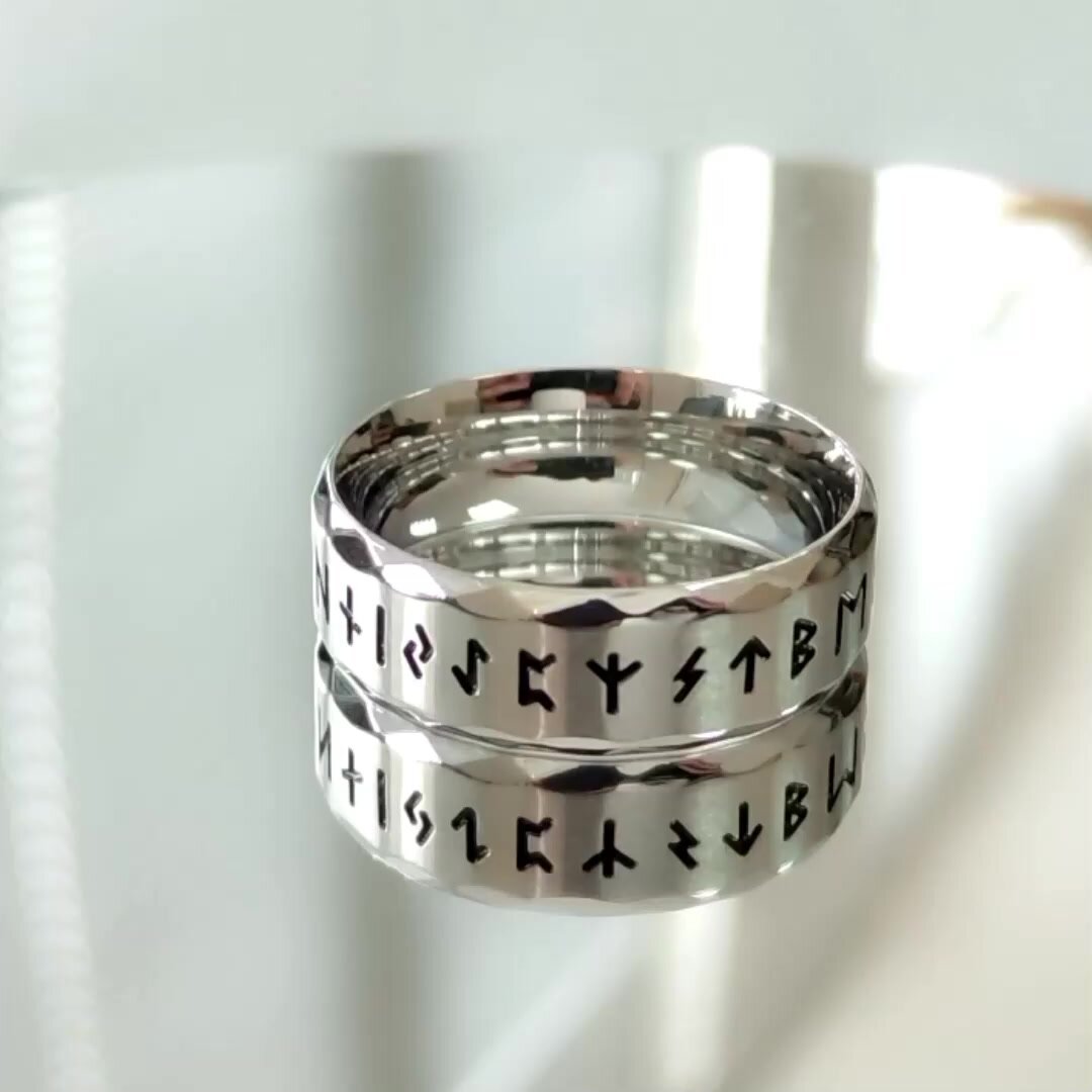 Славянский оберег, кольцо-кулон, размер 20, ширина 8 мм, серебристый — фото 1