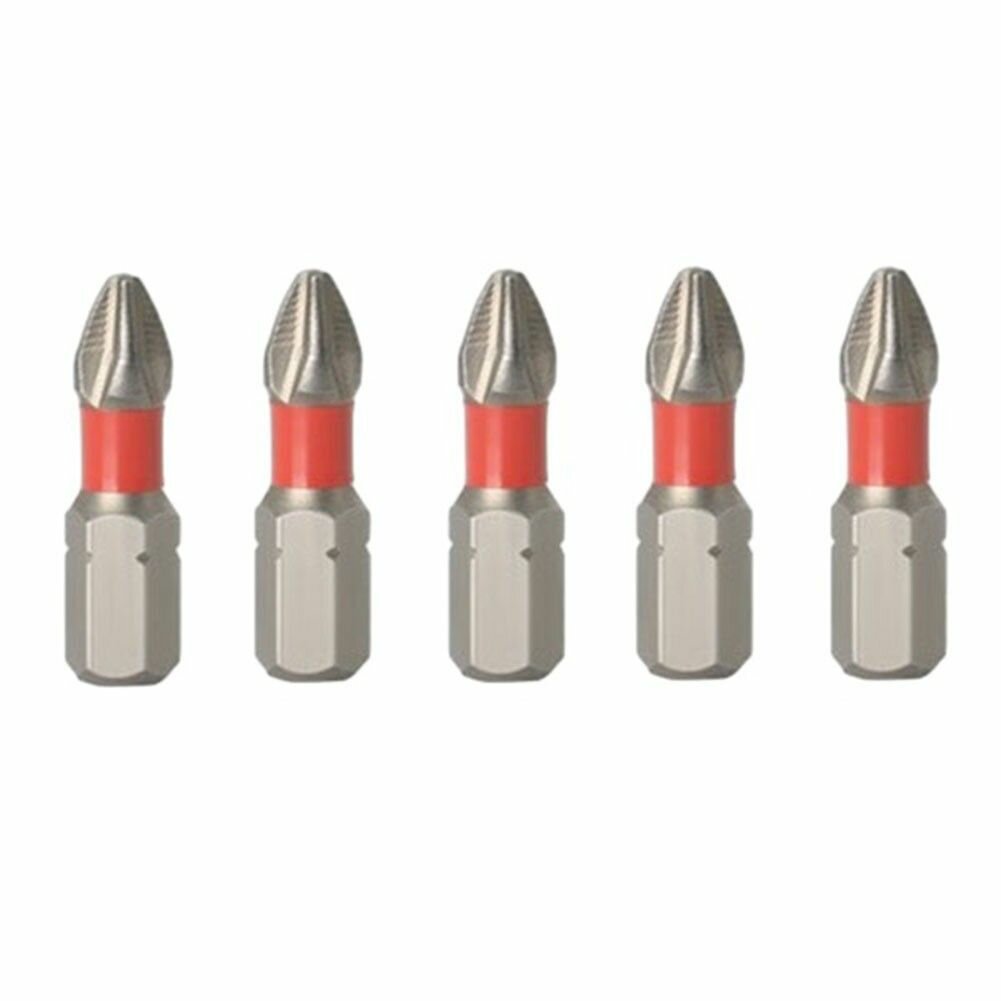 OZ-URJSH Набор из 5 магнитных крестовых бит PH2 для ударной головки биты твердости отвертки