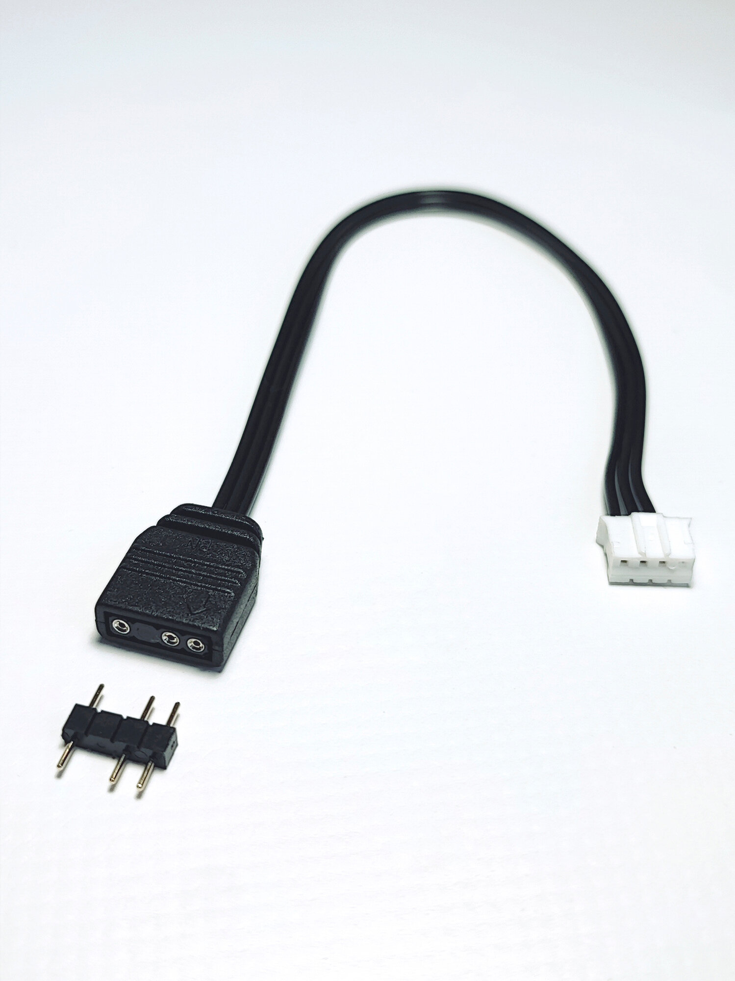 Кабель-адаптер для контроллера Coolmoon 4Pin к 5V ARGB 3Pin. 4-контактный адаптер - переходник для вентилятора (кулера) — фото 1