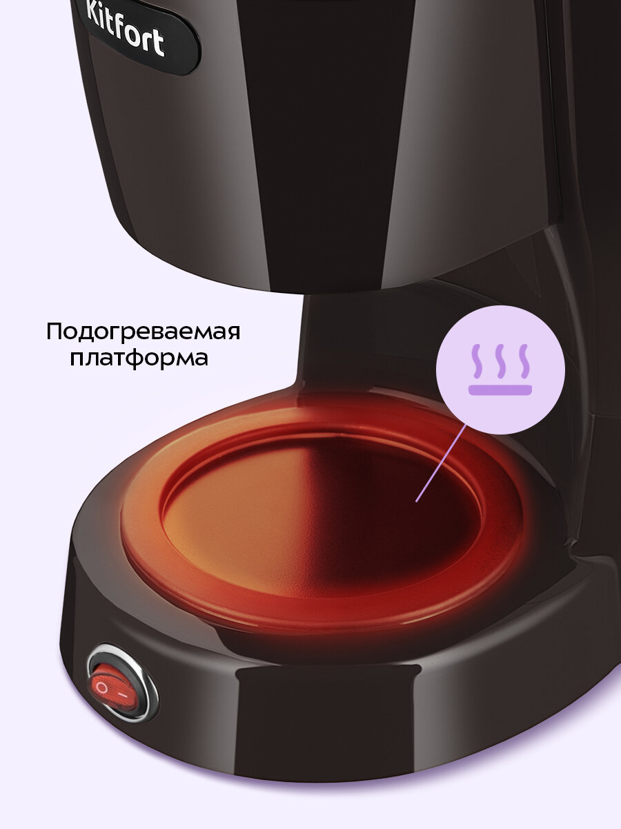 Кофеварка Kitfort КТ-7591 — фото 1