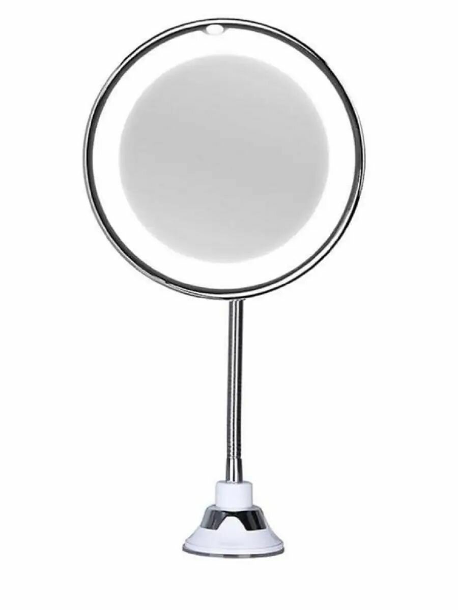 Косметическое зеркало на вакуумной присоске и подсветкой
