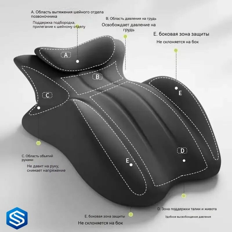 Многофункциональная подушка для зачатия, секса и сна на животеортопедическая поддержка (18+)