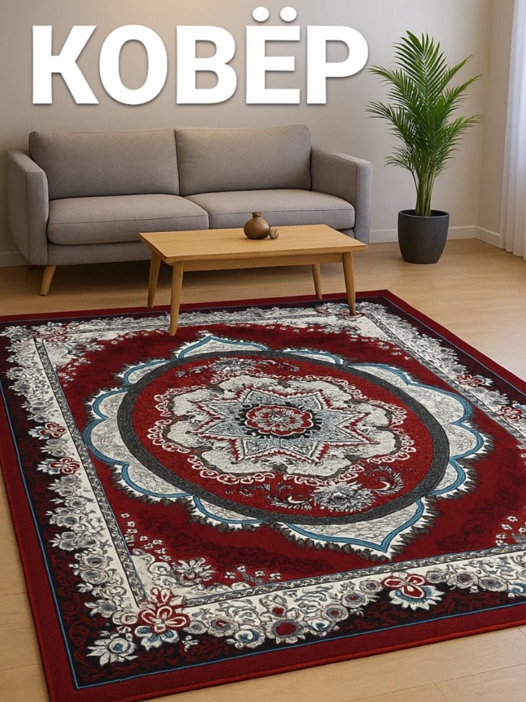 Ковер для дома и квартиры. Мягкий и качественный. 3х4 метра, 300*400 см