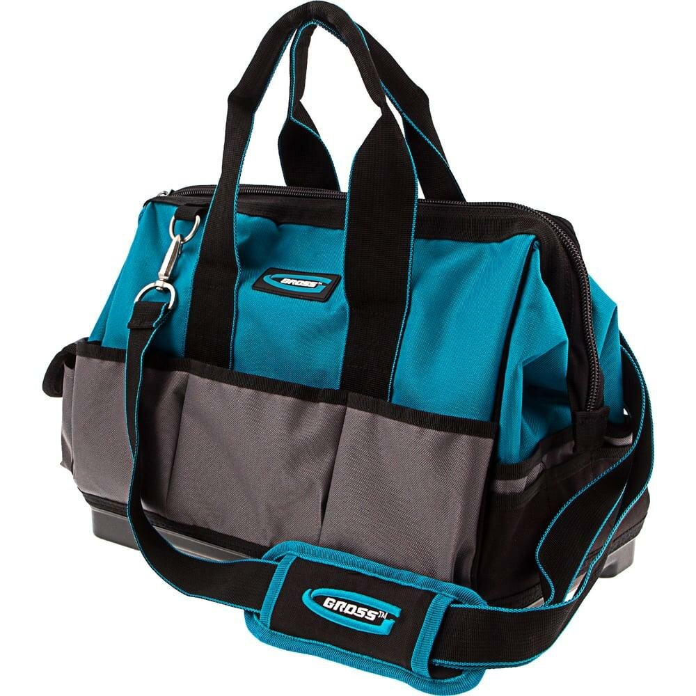 Сумка для инструмента GROSS Handwerker, 26 карманов, пластик, дно, наплечный ремень 90272