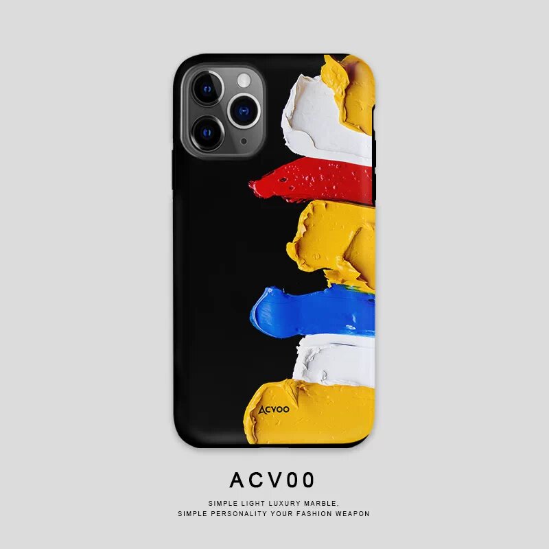 Acvoo Креативный Двойной Слой Матовый Чехол для iPhone 13 mini - Стиль 5 Защитный Чехол