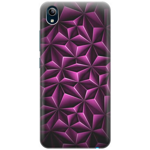 фото Re:pa накладка transparent для vivo y91c с принтом "лиловый узор"