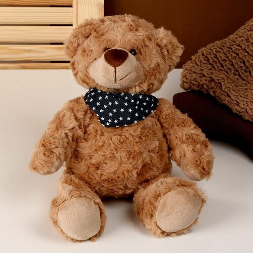 Мягкая игрушка Медведь , с шарфиком, 28 см, цвет коричневый мягкая игрушка медведь с шарфиком 28 см цвет коричневый