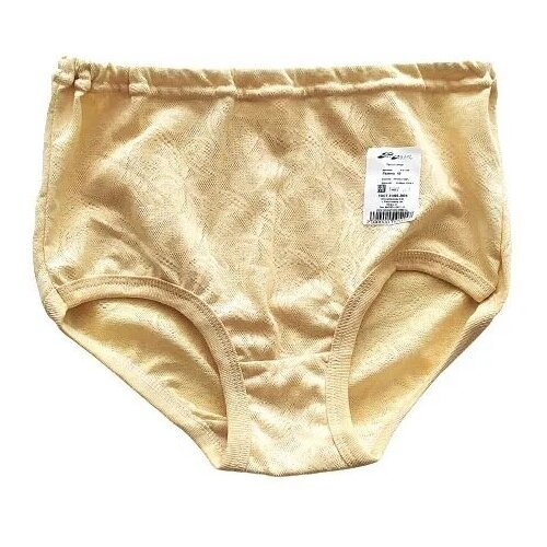 фото Русский стиль трусы средней посадки ажурные, размер 54, бежевый