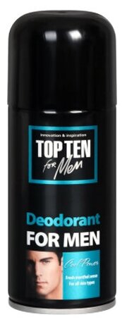 Top Ten for men Дезодорант-спрей Cool Power, 150 мл