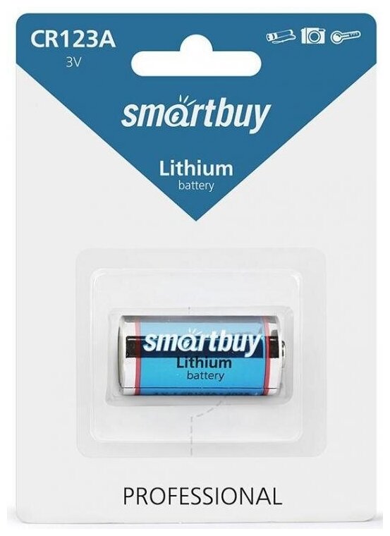 Батарейка SmartBuy CR123A, в упаковке: 1 шт.