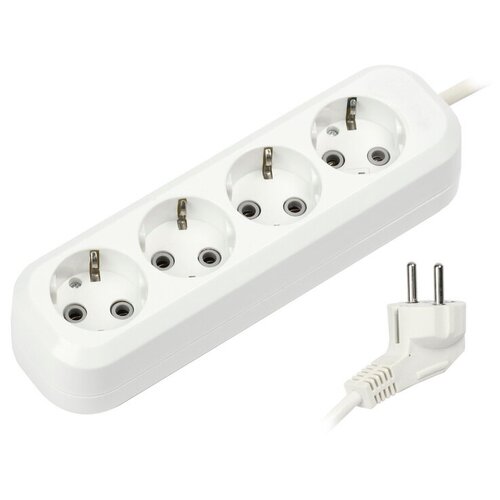 Удлинитель Smartbuy SBE-16-4-05-Z White 5м (4 розетки) .