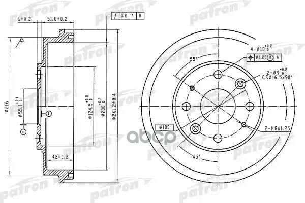 Барабан Тормозной Задн Mazda: 323 C Iv 89-94, 323 C V 94-98, 323 F Iv 89-94, 323 F V 94-98, 323 S Iv 89-94, 323 S V 94-98, Mx.