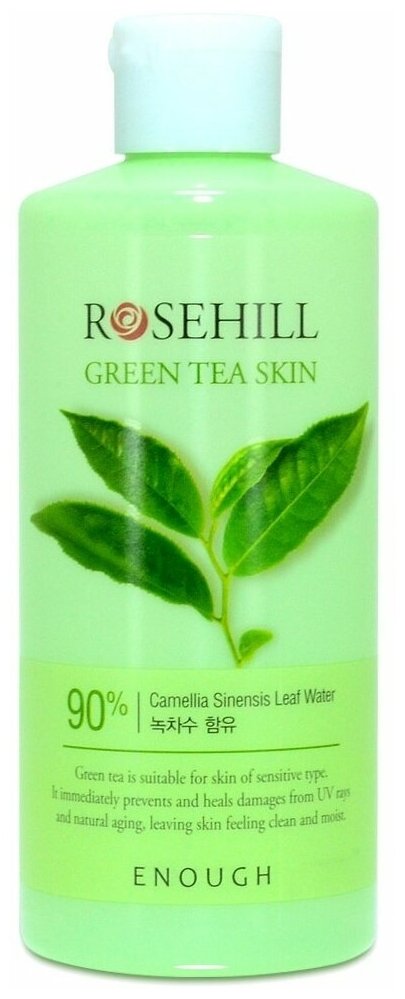 Успокаивающий тонер для лица с зеленым чаем Enough Rosehill Green Tea Skin 90% 300 мл (8809474494047)