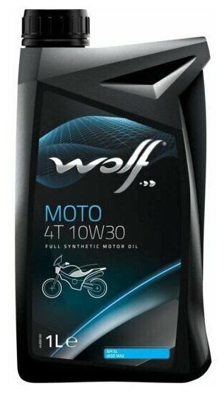 Масло Для Мототехники Moto 4T 10W30 1L Api Sl, Jaso Ma2 Wolf арт. 1043806
