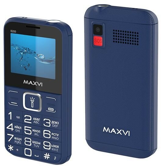 Телефон мобильный (MAXVI B200 blue)