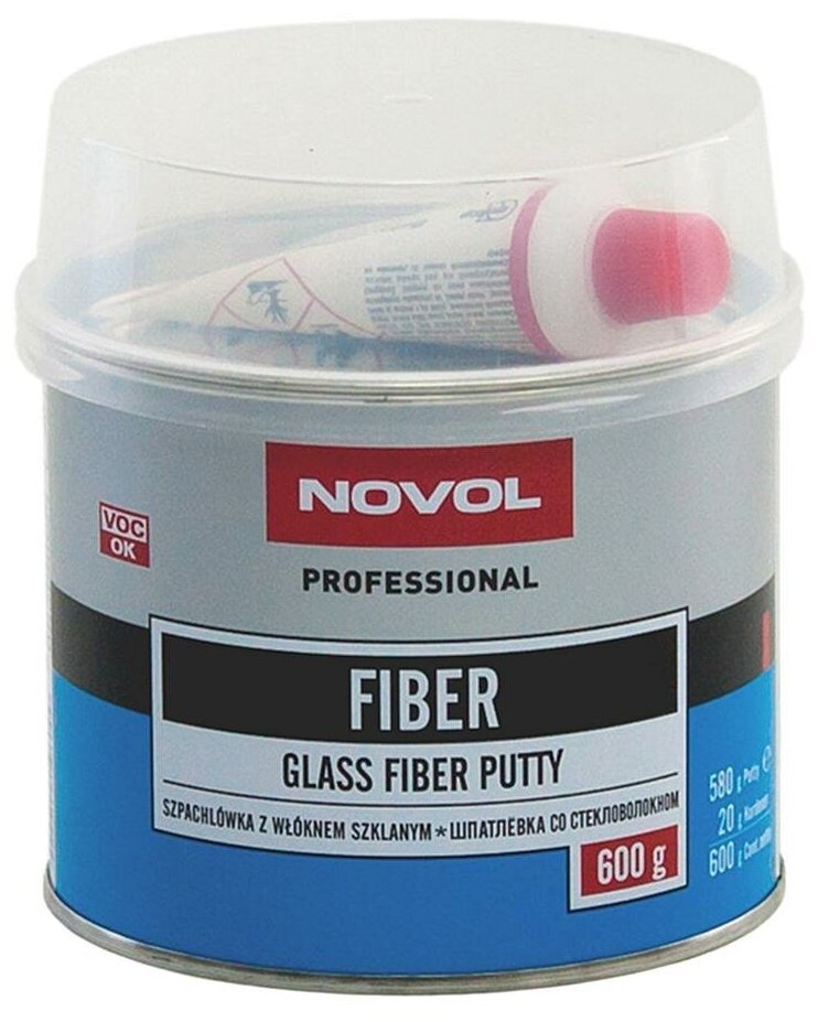 NOVOL Fiber Glass Putty Шпатлевка со стекловолокном 0,6 кг.