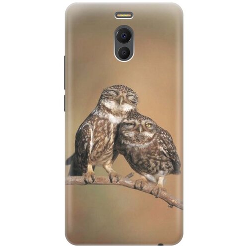 фото Cиликоновый чехол на meizu m6 note / мейзу м6 ноут с принтом "пара совушек" gosso