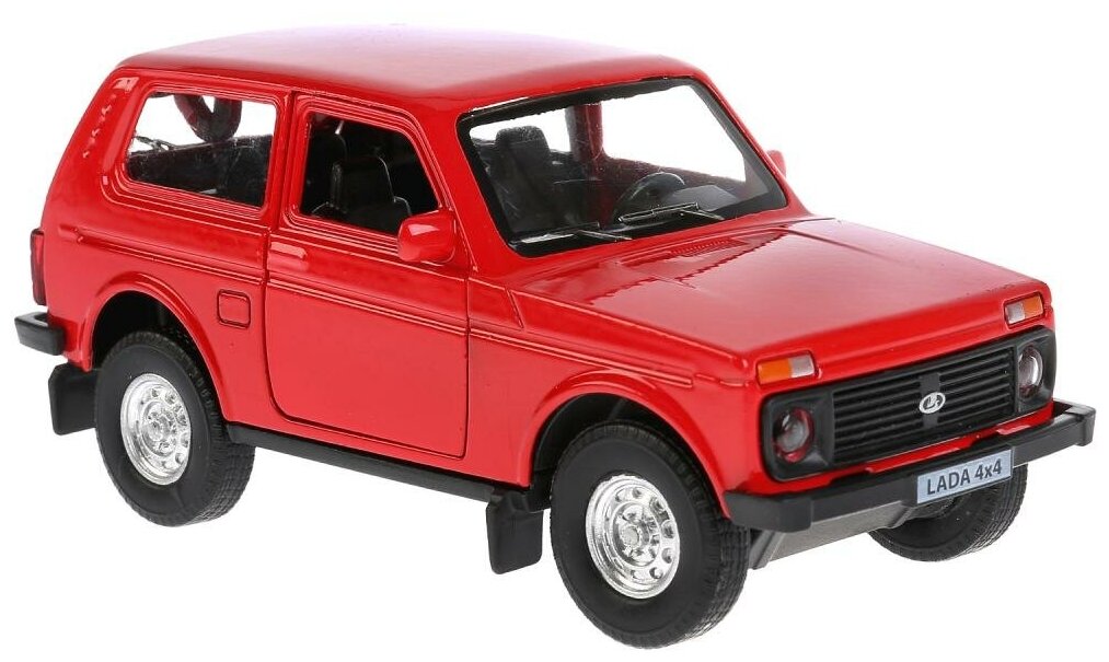 Легковой автомобиль технопарк Lada 4X4 (LADA4X4-BK/RD) 1:32, 12 см, красный