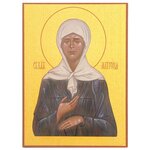 Икона Святая Блаженная Матрона Московская, золочение - изображение