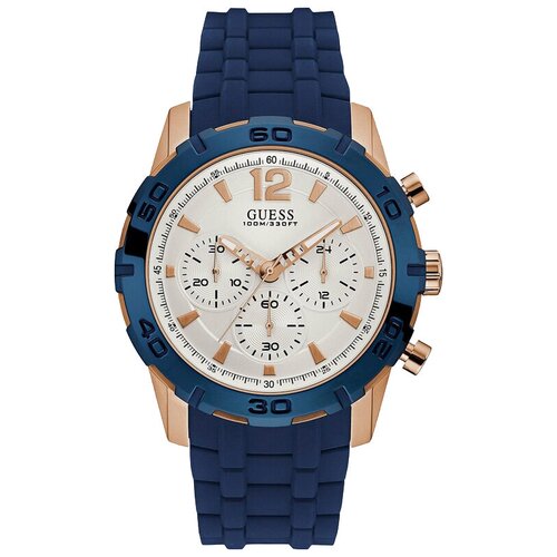 часы наручные guess reloj синий Наручные часы GUESS, золотой, синий