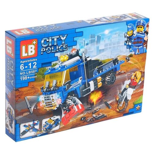 конструктор lb cities полицейский грузовик 401 дет lb4102 Конструктор LB+ City Police LB587 C Полицейский грузовик, 198 дет.