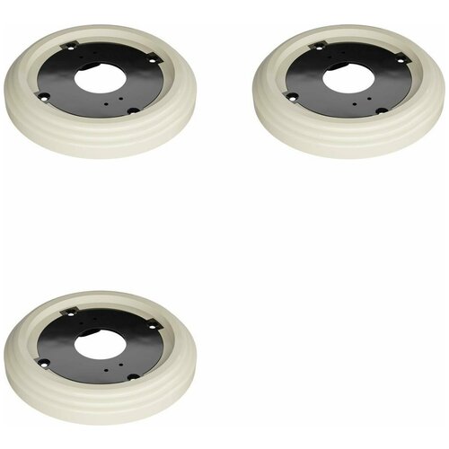 Рамка установочная Мезонинъ Усадьба одноместная слоновая кость для открытой проводки (комплект из 3 шт)