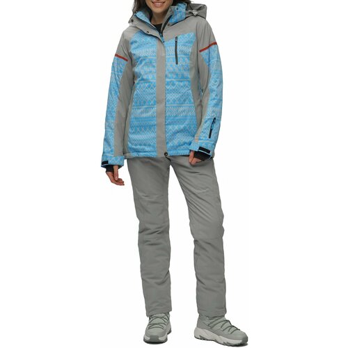 Комплект с брюками  для сноубординга, зимний, силуэт полуприлегающий, утепленный, водонепроницаемый, размер 54, голубой