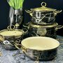 Набор эмалированной посуды из 7 предметов черный мрамор в под. уп. 776-055 118-776-055