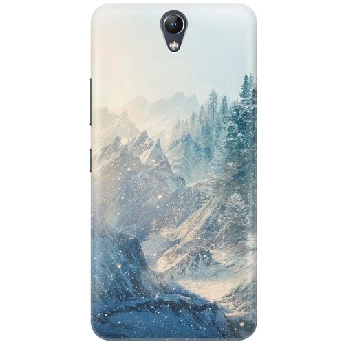 фото Cиликоновый чехол на lenovo vibe s1 / леново вайб с1 с принтом "снежные горы и лес" gosso