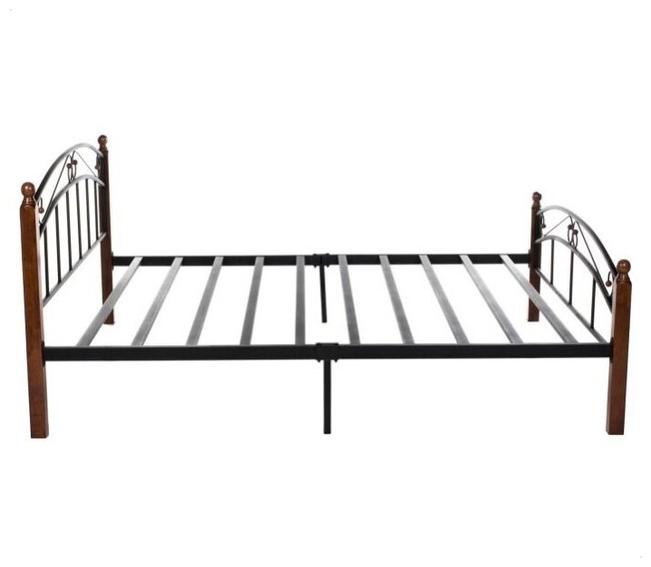 Кровать TetChair AT-8077 односпальная, спальное место (Д х Ш): 200х90, цвет: коричневый/черный