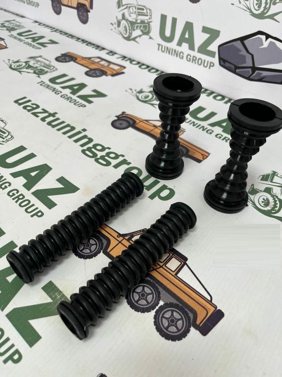 фото Гофры силиконовые на двери УАЗ Патриот, Пикап (комплект 4 шт.) Чёрные