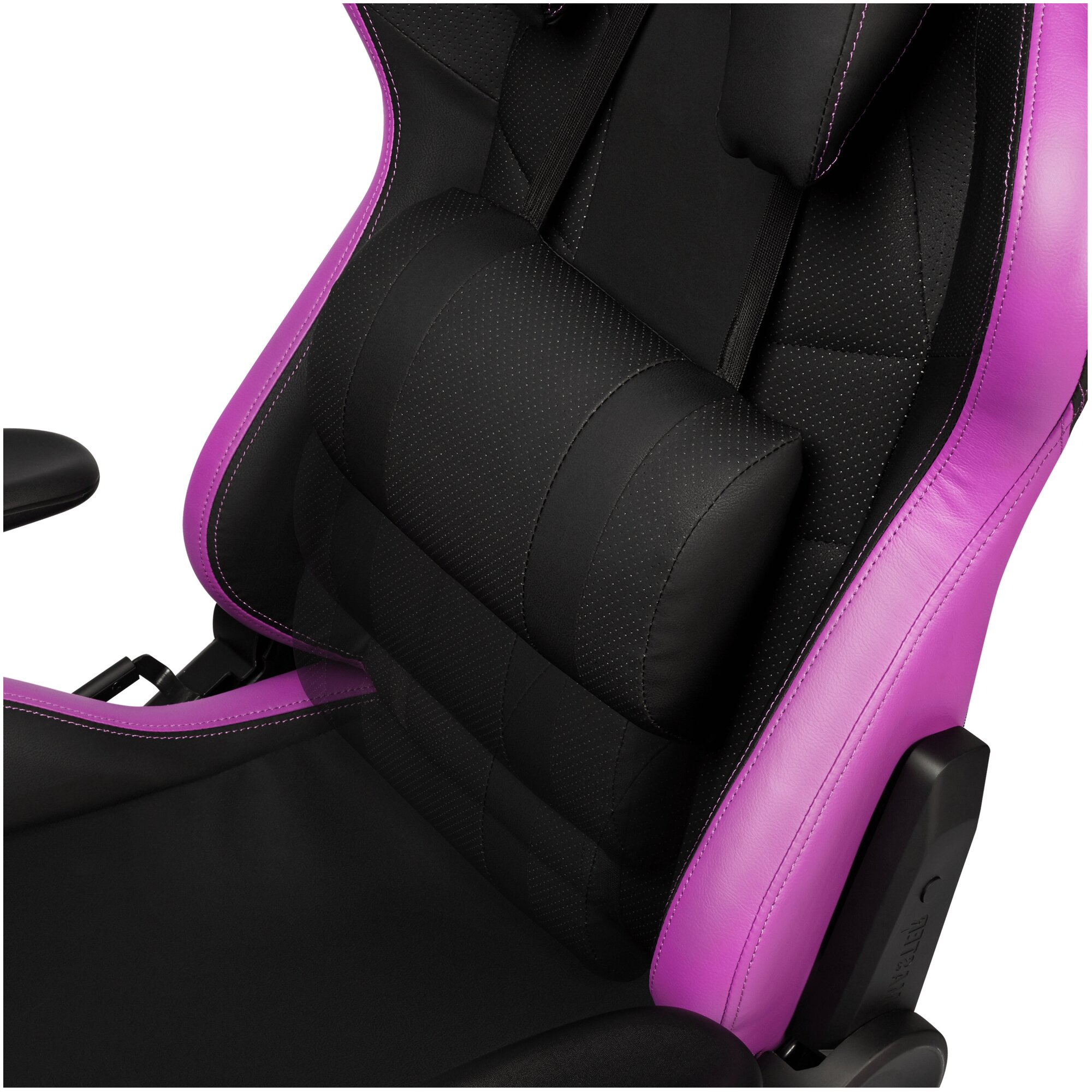 Кресло игровое Cooler Master искусственная кожа, цвет: чёрный/фиолетовый, до 150 кг. - фото №4