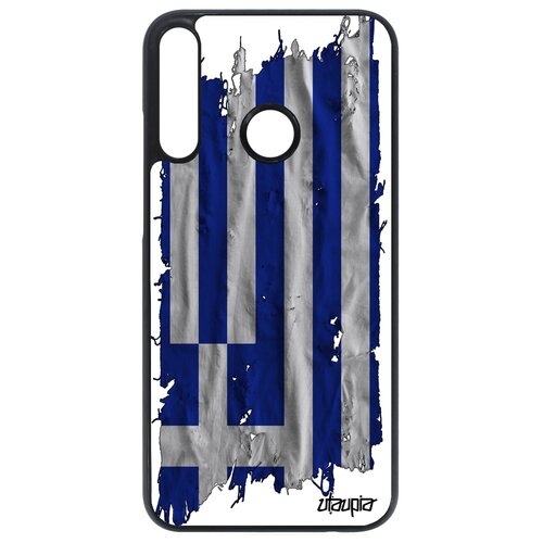 фото Чехол для p40 lite e, "флаг греции на ткани" страна патриот utaupia