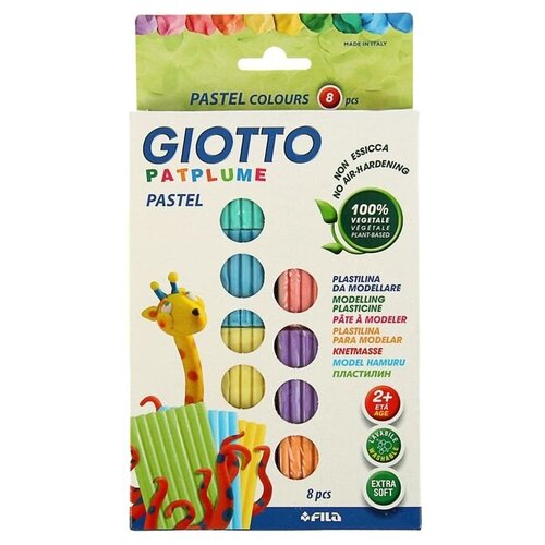 Пластилин GIOTTO Patplume Pastel 8 цветов по 33г (513500) 8 цв.