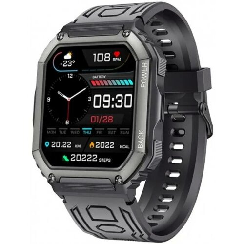 Умные часы BandRate Smart BRSKR06BB с мониторингом сна, шагомером, пульсометром цифровой шагомер счетчик шагов для занятий спортом