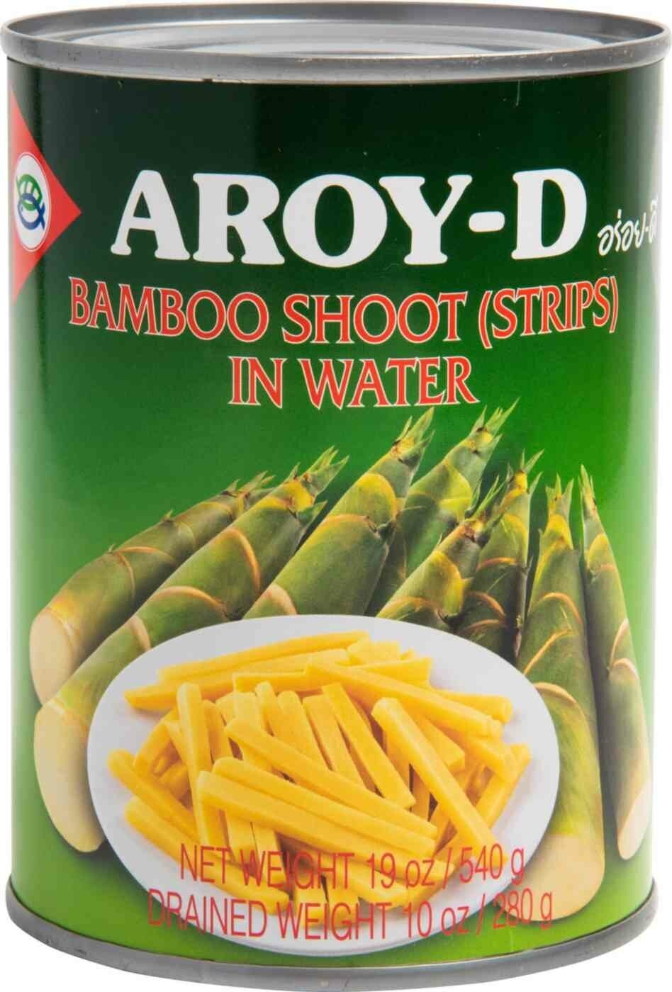 Ростки бамбука полосками Bamboo Shoot (strips) Aroy-D 540 гр. ж/б