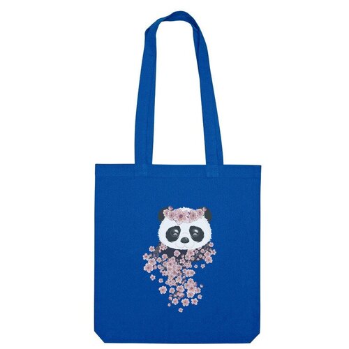 Сумка шоппер Us Basic, синий сумка панда с цветущей сакурой красный