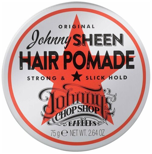 JOHNNYS CHOP SHOP Помада Sheen Hair Pomade, сильная фиксация, 75 мл