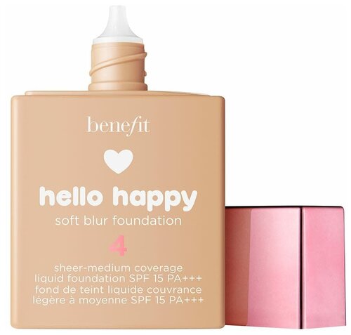 Benefit Тональный крем Hello Happy Soft Blur Foundation, SPF 15, 30 мл, оттенок: 04 medium neutral