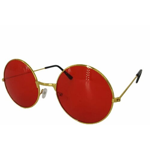 Очки круглые Джона Леннона красные взрослые, имиджевые, для селфи, солнцезащитные, очки круглые джона леннона желтые тишэйды имиджевые для селфи солнцезащитные хиппи взрослые набор 3 шт