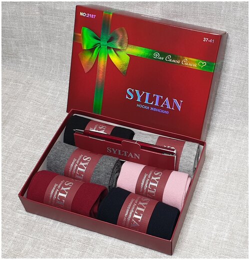 Женские носки Syltan средние, антибактериальные свойства, ароматизированные, 6 пар, размер 37-41, мультиколор