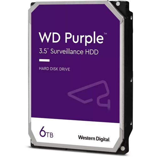 Жесткий диск SATA3 6Tb 5400 WD WD64PURZ HDD Purple Surveillancer 256Mb