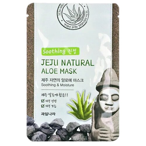 Маска для лица увлажняющая с алоэ Welcos Jeju Natural Aloe Mask